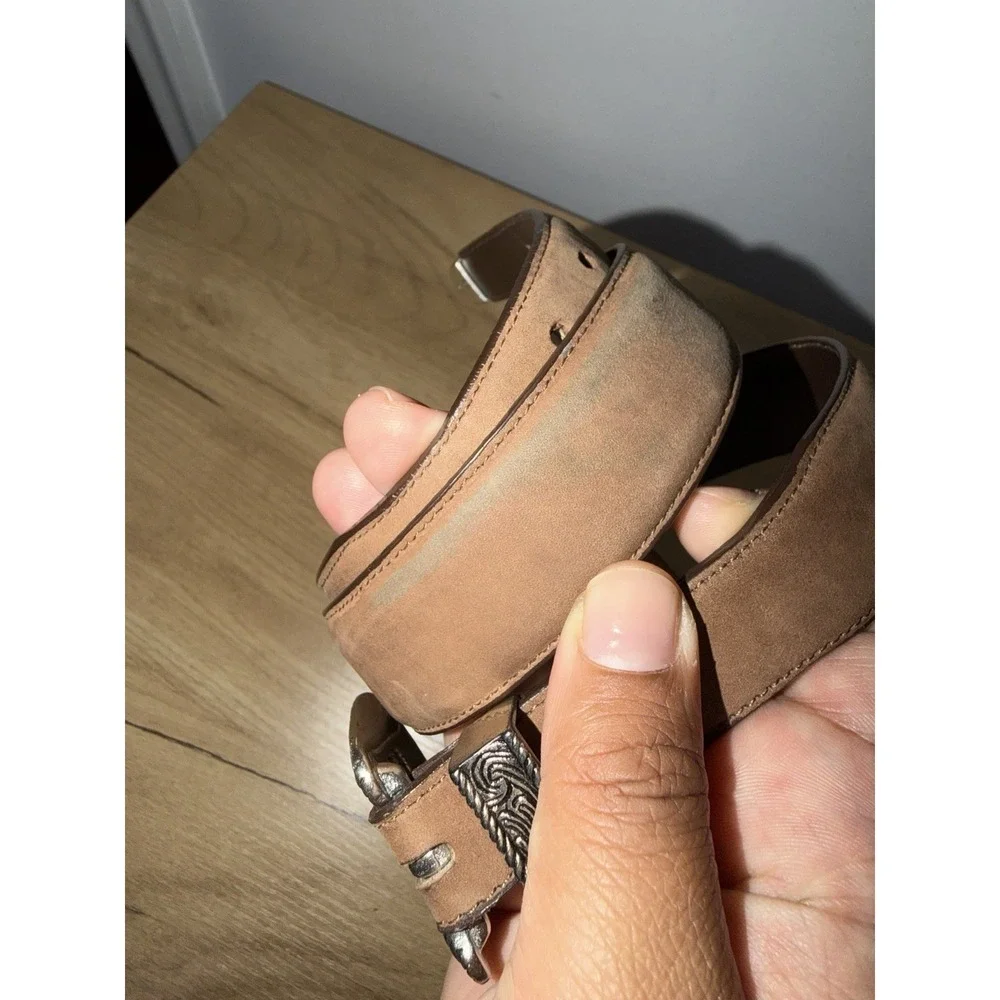 Banana Republic Leather‎ Belt Size 30 Italy Safari Travel 80s Vintage